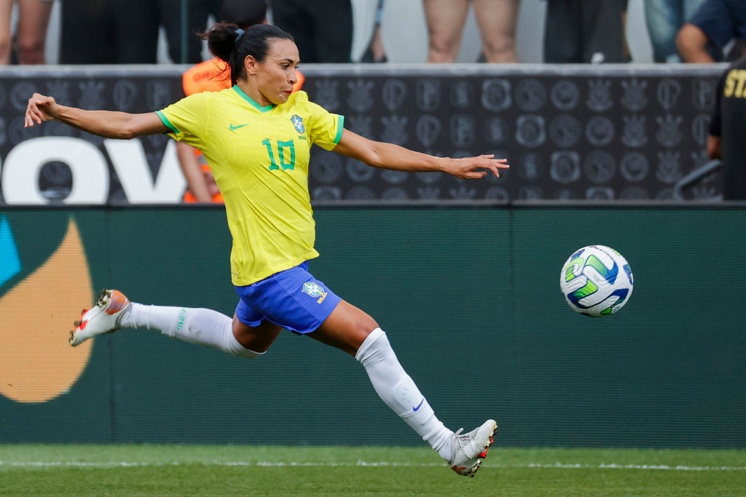 Fotografía de archivo de la futbolista brasileña Marta Vieira Da Silva. EFE/ Sebastiao Moreira