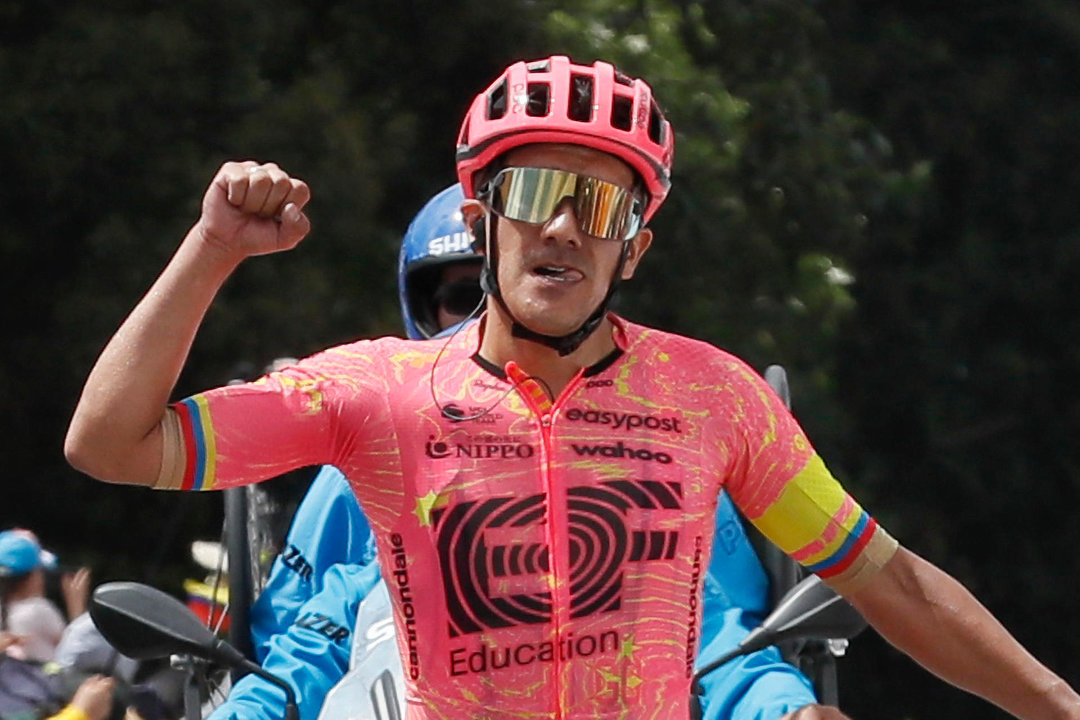 Fotografía de archivo del ciclista ecuatoriano Richard Carapaz, campeón olímpico de ruta. EFE Carlos Ortega