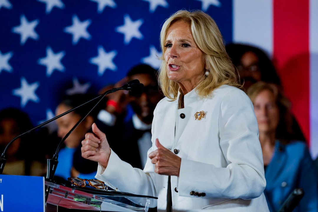 La primera dama de Estados Unidos, Jill Biden, asistirá a la inauguración de los Juegos Olímpicos de París 2024, el próximo 26 de julio. EFE/EPA/ERIK S. LESSER