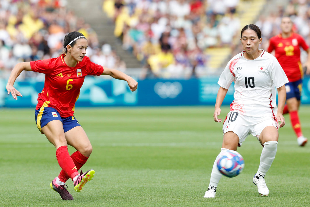 Aitana Bonmatí, en un momento del partido contra Japón. EFE/ Miguel Toña