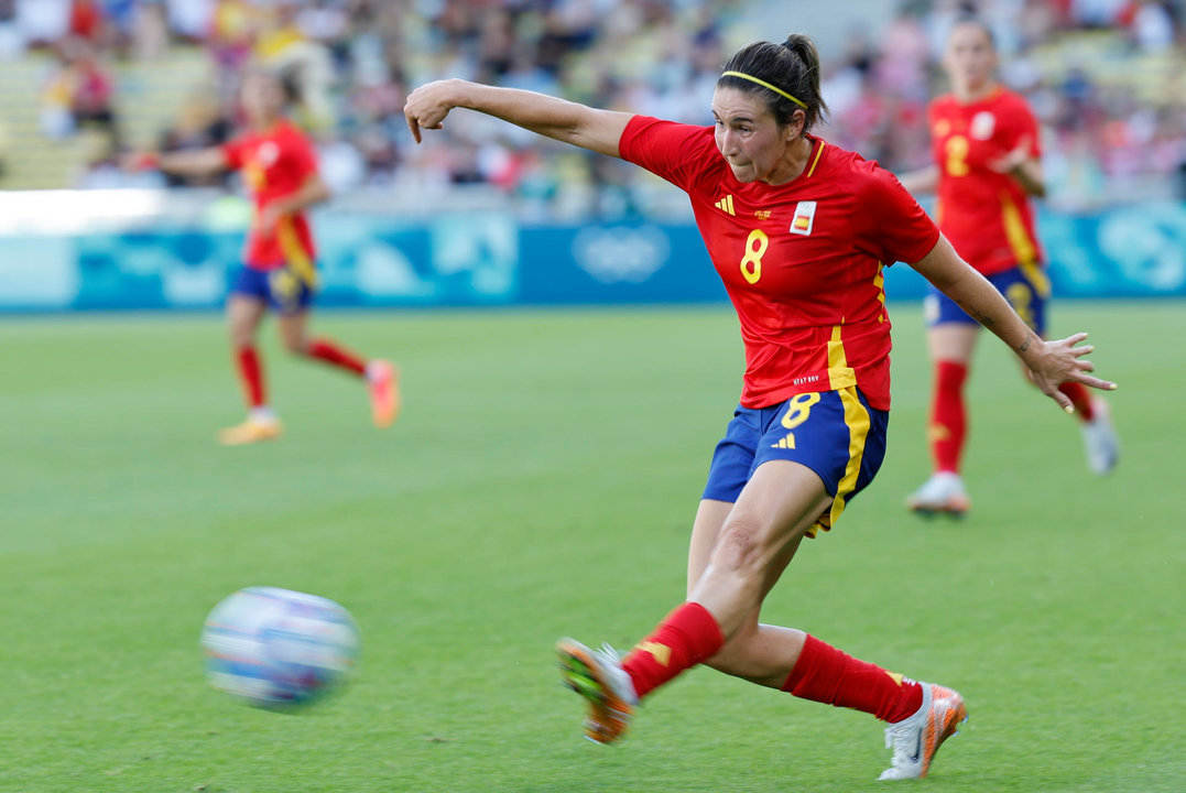 Mariona Caldentey, durante el partido. EFE/ Miguel Toña