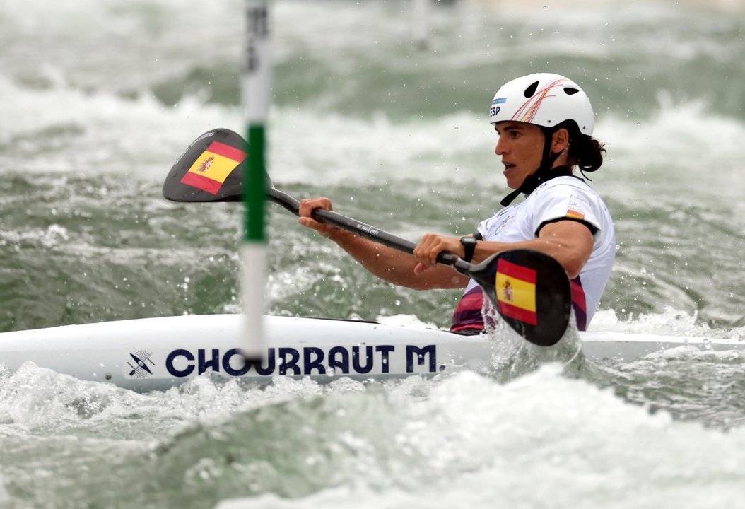 Maialen Chourraut, triple medallista olímpica, en el Vaires-sur-Marne Nautical Stadium, in Vaires-sur-Marne,Francia. EFE/EPA/ALI HAIDER