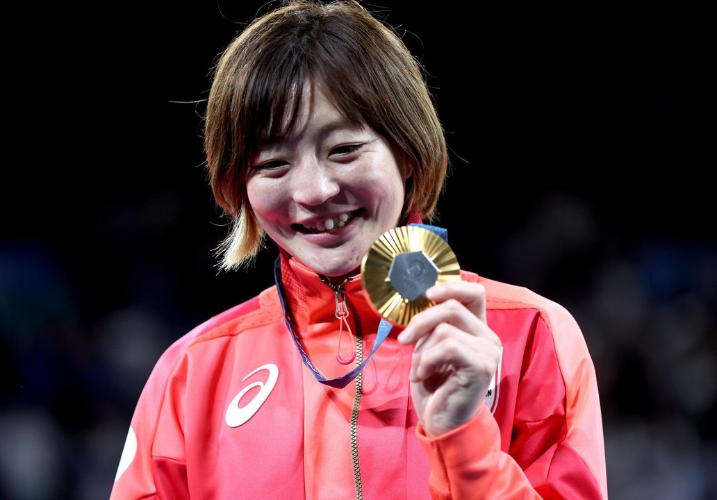 La medallista Natsumi Tsunoda, japonesa. EFE/EPA/DANIEL IRUNGU