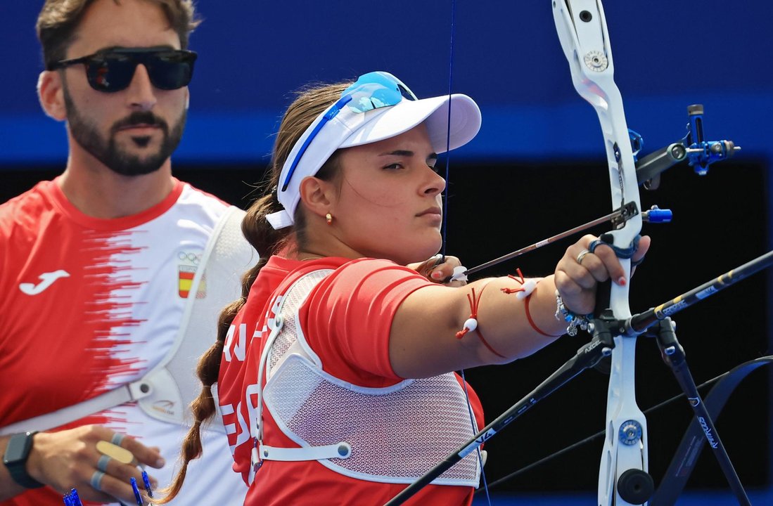 LOs españoles Elía Canales y Pablo Acha durante la competición. EFE/EPA/MARTIN DIVISEK