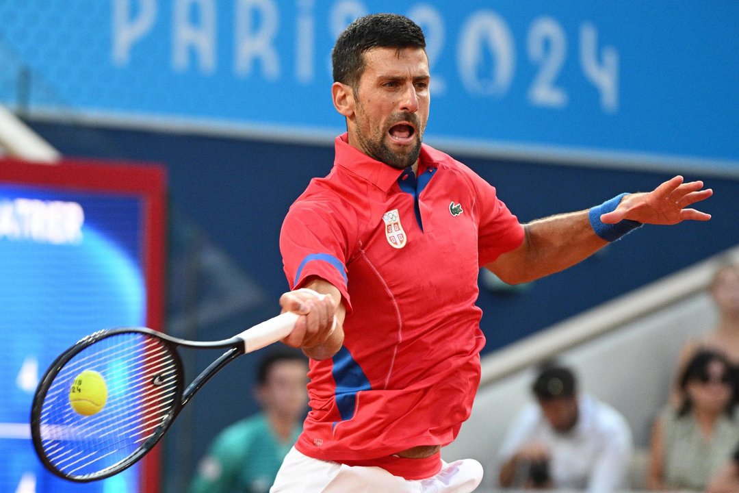 Novak Djokovic, durante su semifinal ante Lorenzo Musetti. EFE/EPA/CAROLINE BLUMBERG