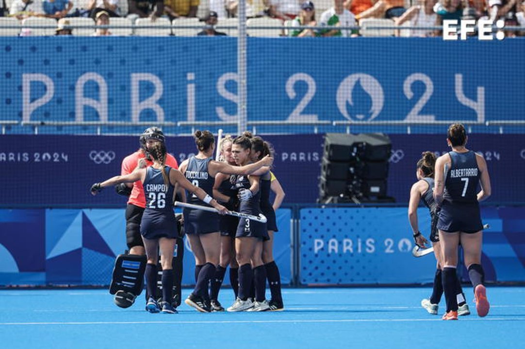 Las Leonas' argentinas. EFE/EPA/CHRISTOPHE PETIT TESSON