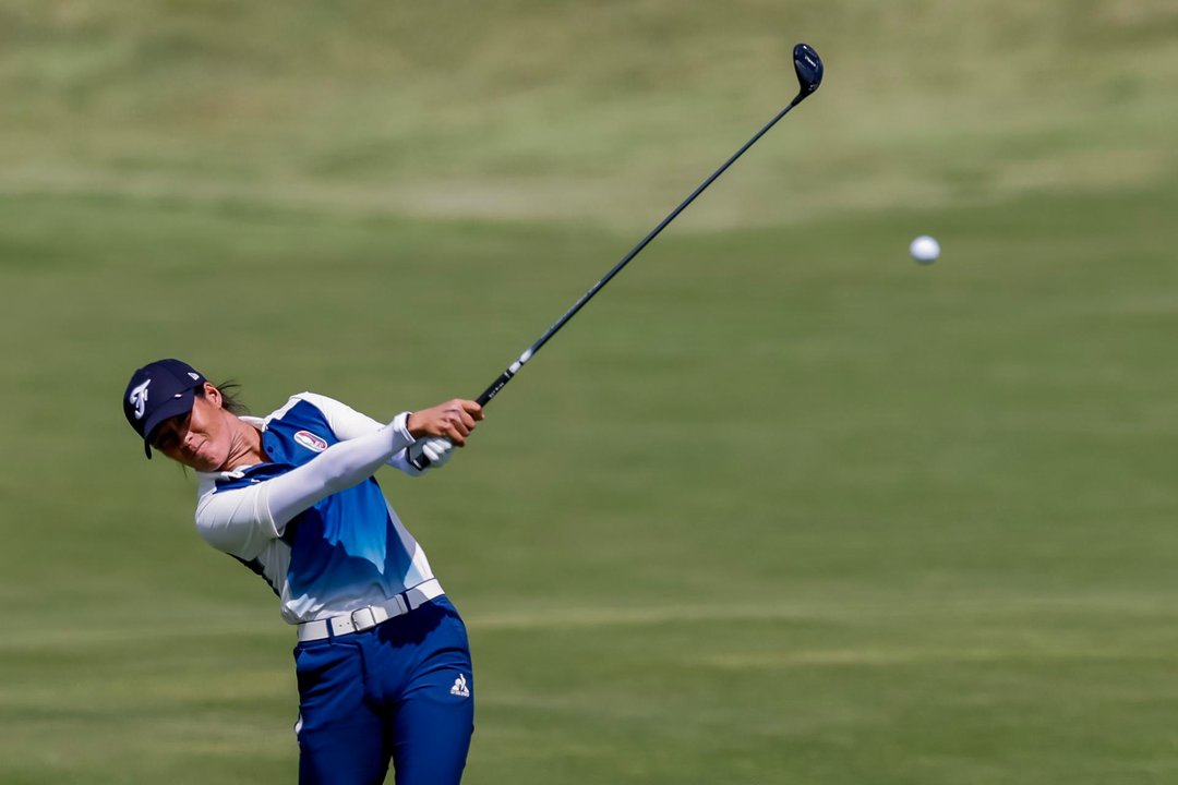 La francesa Celine Boutier, número siete del ranking mundial, en le Le Golf National en Saint-Quentin-en-Yvelines, Francia. EFE/EPA/ERIK S. LESSER