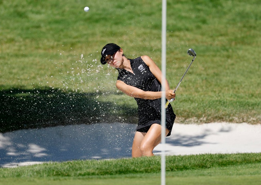 La neozelandesa Lydia Ko en el Le Golf National en Guyancourt, Francia. EFE/EPA/ERIK S. LESSER